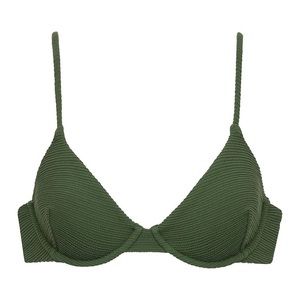 Montce Olive Micro Scrunch Dainty Bikini Top